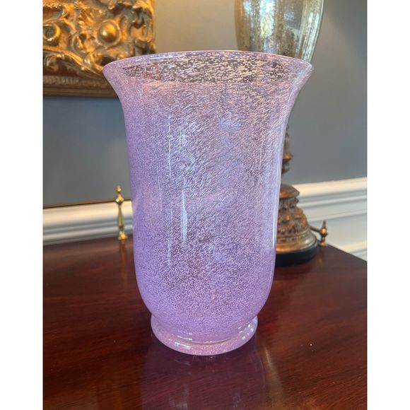 Vintage Beranek/Skrydlovice Glassworkds Bubble Style Large Vase Hand Blown - Picture 1 of 9